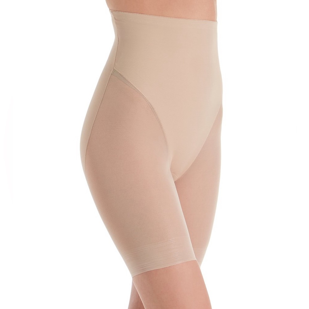 TC Fine Intimates 4709 Girl Power Hi Waist Sheer Thigh Slimmer Nude Small